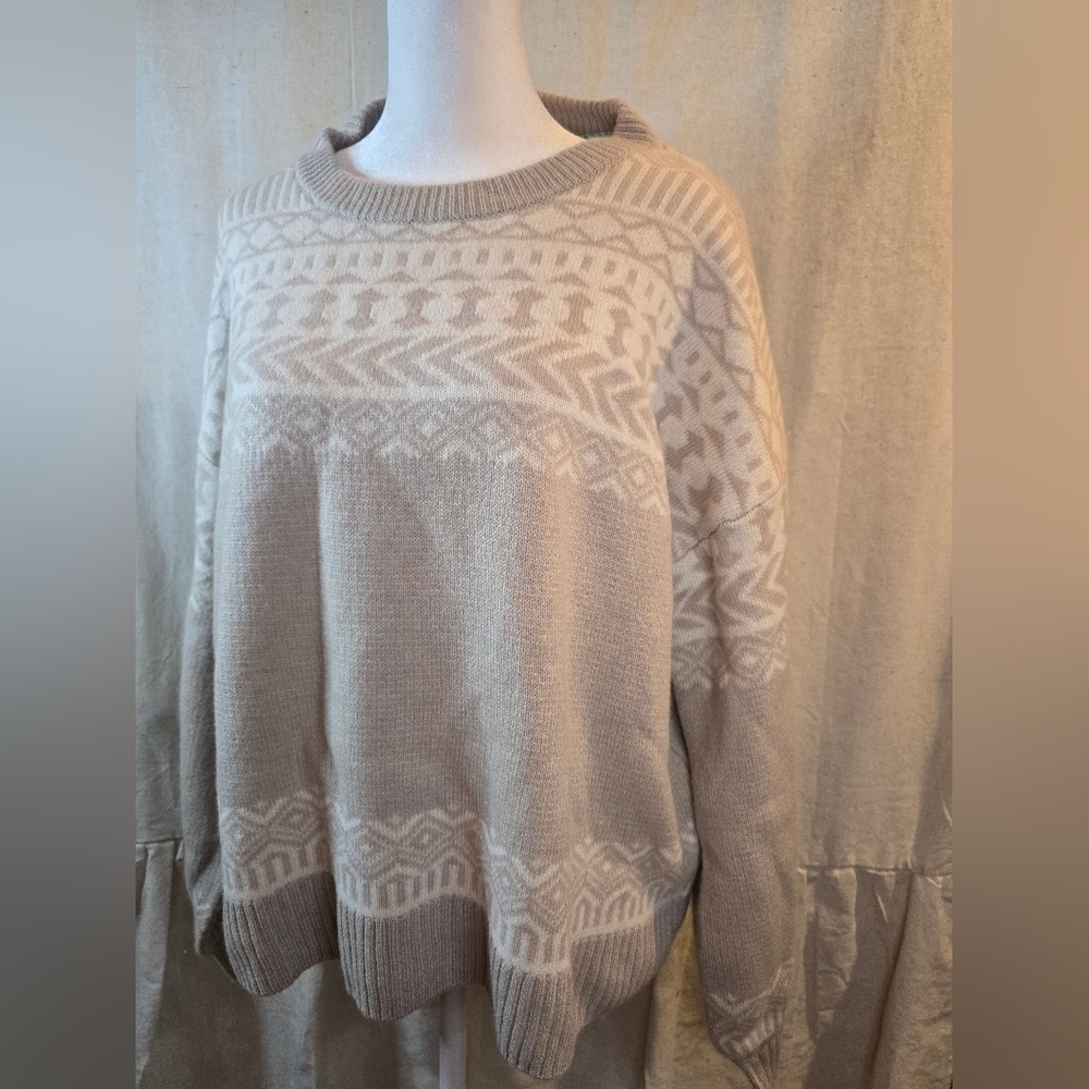 Designe History Pure Cashmere  Beige Patterned Sweater